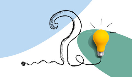 Light bulb and question markの写真素材