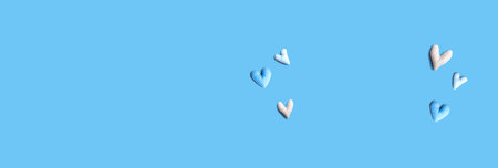 Appreciation theme with handmade heart cushionsの写真素材