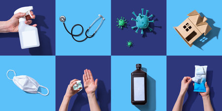 Prevent virus and germsの写真素材