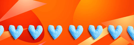 Appreciation theme with handmade heart cushionsの写真素材