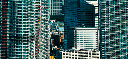 Building and skyscrapers in Tokyoの写真素材