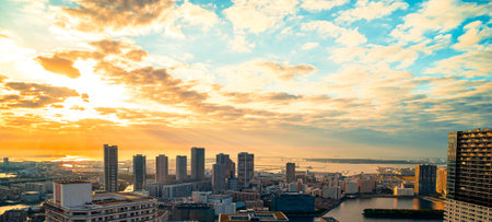 Bridges crossing Tokyo Bayの写真素材