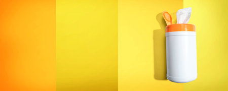 Sanitizer wipe - healthcare and hygiene conceptの写真素材