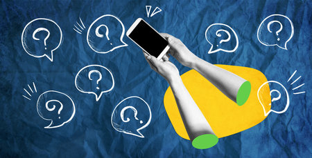 Person using a smartphoneの写真素材
