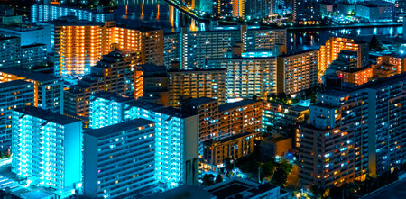 Cityscape of Toyosu, Tokyo, Japanの写真素材