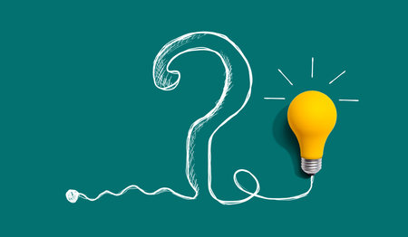 Light bulb and question markの写真素材