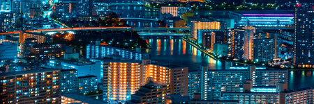 Cityscape of Odaiba, Tokyo, Japanの写真素材