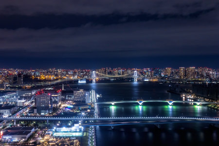 Odaiba and Tokyo Bay, Tokyoの写真素材