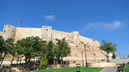 View of the walls of the old city of Rhodes, Greece.の写真素材