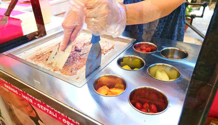 Chef is preparing food. The concept of fast food.