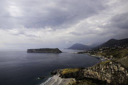 View on island of Dino in Calabriaの写真素材