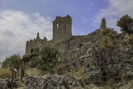The ruins of the city Cirella in Calabriaの写真素材