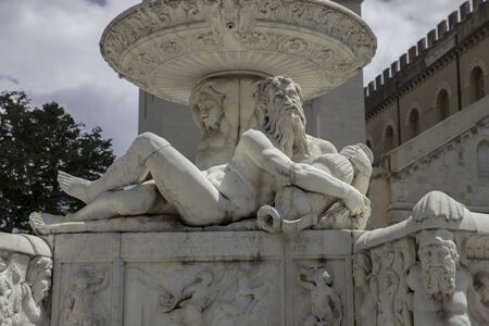 Fountainf of Orione in Messina, Sicilyの写真素材
