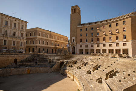 Ancient Roman's Theater in Lecce, Apulia in Italyのeditorial素材