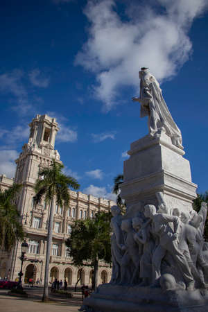 The monument of Jose Marti in Park Central in Havana, Cubaのeditorial素材