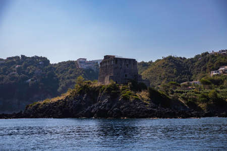 The Island of Dino, in Praia a Mare, in Calabria, Italy.の写真素材