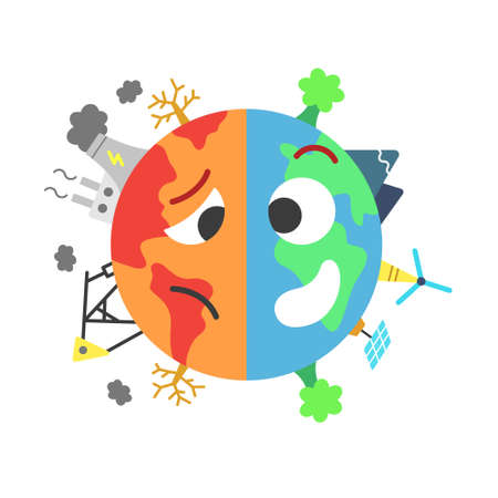 Climate change vector illustrationのイラスト素材