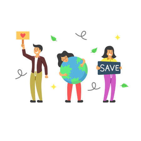 Environmentalist Vector Illustrationのイラスト素材