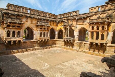 Karnataka, Hampi, India, ruins of the city of Vijayanagarの写真素材