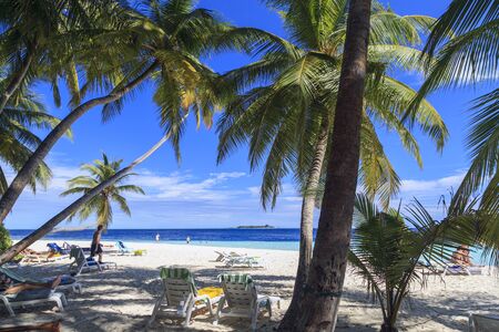 The Maldives. Paradise rest. Beautiful seascape. Place for relaxationの写真素材