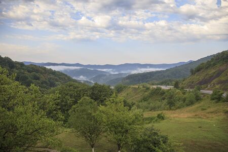mountain landscape of the Caucasus mountainsの写真素材