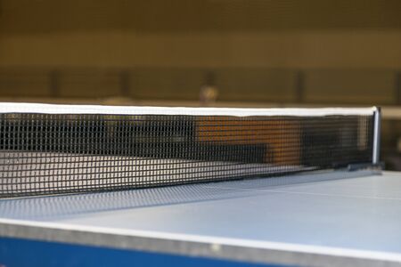 Sports, table tennis, grid on a tennis table,の写真素材
