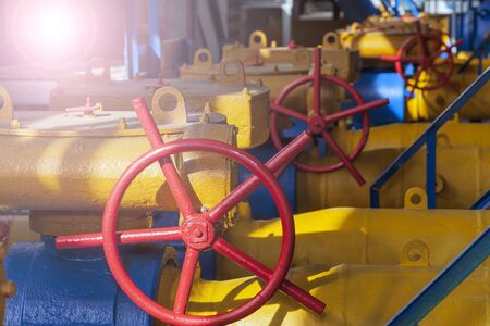 Oil, gas industry. gas conditioning equipment and valve armatureの写真素材