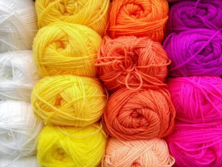 Bright yarn for knittingの写真素材