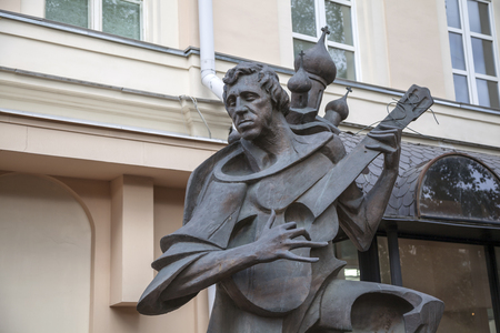 Moscow, Russia, July 6, 2018: Museum of Modern Art on Petrovka Street 25. Sculptures of Zurab Tsereteli,Editorial.のeditorial素材