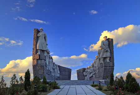 Taganrog, Russia, May 14, 2017: Memorial of Glory in the city of Taganrog, district of the Rostov region near the village of Sambek in honor of the soldiers of the 130th and 416th rifle divisions, editorial.のeditorial素材