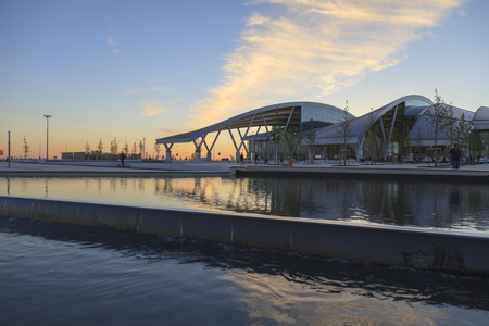 Rostov on Don, Russia, May 28, 2018: Panorama, New building of Platov airport. Editorial.のeditorial素材