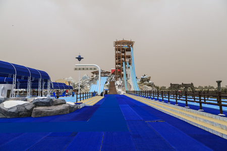 Ras Al Khaimah, United Arab Emirates-march 17, 2016: Iceland Water Park of Ras Al Khaimahのeditorial素材