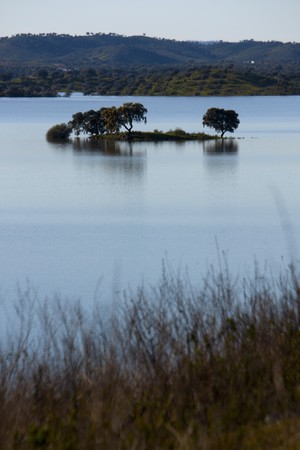 Beautiful view of the Alqueva region on the Alentejo, Portugal.の写真素材