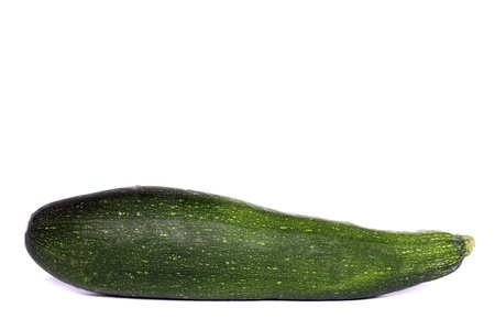 Close detail view of an isolated cucumber vegetable on a white background.の写真素材