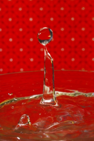Beautiful close up view of a drop of water. の写真素材