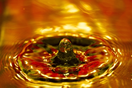 Beautiful close up view of a drop of water. の写真素材