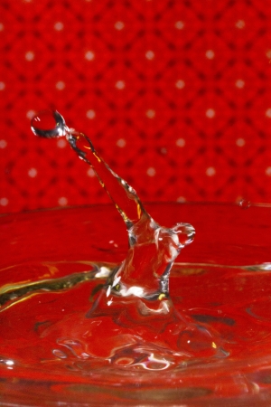 Beautiful close up view of a drop of water. の写真素材