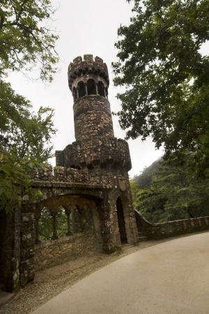 View of a section of the beautiful park called, Quinta da Regaleira, located in Sintra, Portugal.のeditorial素材