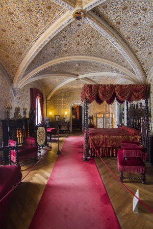View of a inside room of the beautiful Palace of Pena, located in Sintra, Portugal.のeditorial素材
