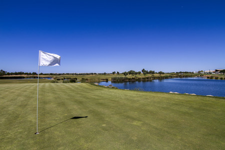 Landscape view of a golf course in the Algarve.の写真素材