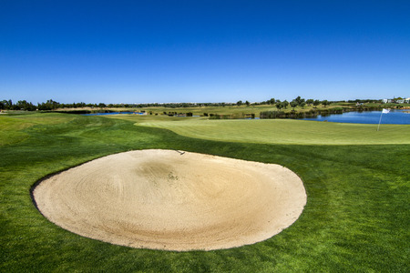 Landscape view of a golf course in the Algarve.の写真素材