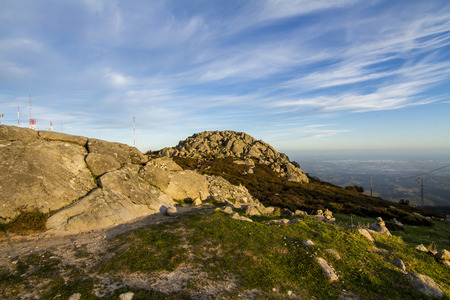 Beautiful location view of the tallest mountain on the Algarve region, located on Monchique, Portugal.の写真素材