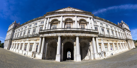 Panoramic view of the beautiful Ajuda palace located in Lisbon, Portugal.のeditorial素材