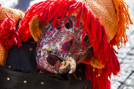 Lisbon, Portugal - May 10, 2014: Parade of costumes and traditional masks of Iberia at the VIII...