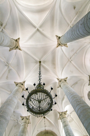 Interior view of the Church of Santo Antao located in Evora city, Portugal.のeditorial素材