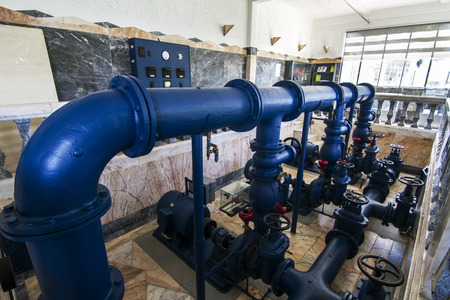 Deactivated elevation water station converted to a museum located at Evora, Portugal.のeditorial素材
