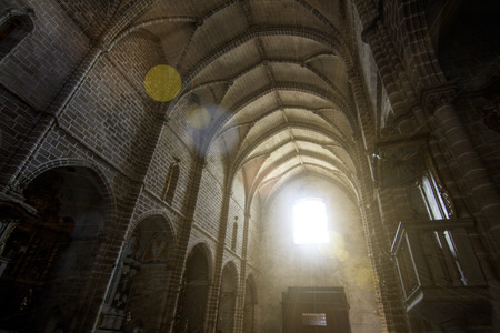 Interior view of the Church of Sao Francisco located in Evora city, Portugal.のeditorial素材