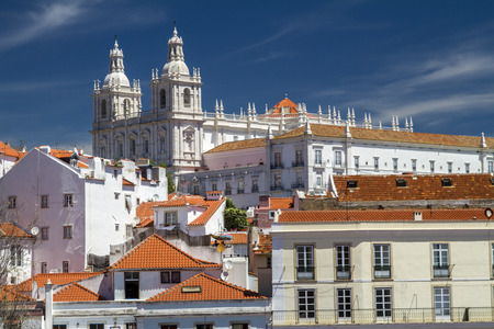View of the Sao Vicente de Fora church located in Lisbon, Portugal.の写真素材