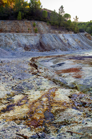View of a iron mining location located in Rio Tinto, Spain.の写真素材