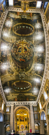 Interior view of the Church of Sao Roque, located in Lisbon, Portugal.のeditorial素材